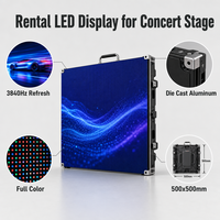 Pantalla LED de Alquiler P3.91 500x500mm de Aluminio Fundido a Presión, 120Hz de Alta Frecuencia de Actualización, Pantalla LED 4K a Todo Color, 2 Años de Garantía para Interiores