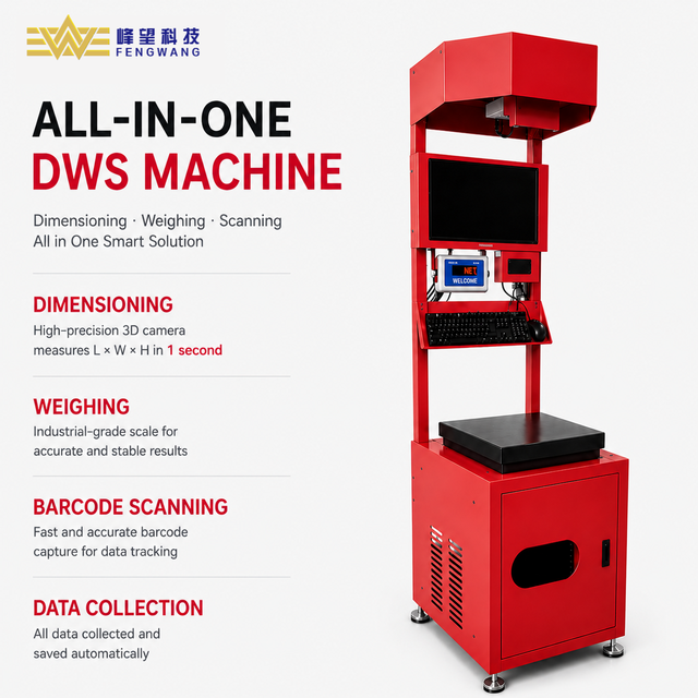 DWS System Package Dimension Weighing Barcode Scanning High-Accuracy Semi-Automatic Desktop Static Sorting Machine 1-to-2