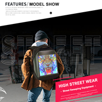 Mochila móvil Led pantalla Tiktok mochila en nombre de mochila de moda de ordenador multifunción impermeable para hombres y mujeres