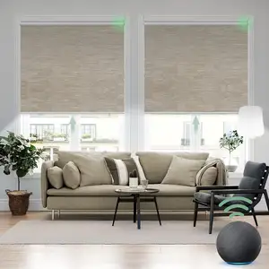 Motorized Blind Shade for Window with Remote Control Smart Compatible Alexa Motorize Roller Blackout Battery Solar Power Custom