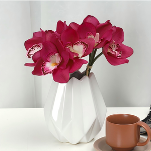 Ramo de Orquídeas Cymbidium Artificiales de Alta Calidad, Flores de Tacto Real, Recubiertas de Látex, Decoración para el Hogar, Bodas y Fiestas - Product Image 2