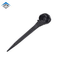 Outils de construction robustes en acier noir de qualité industrielle, clé à cliquet à douille de 19-22 mm, clé à douille pour échafaudage à queue pointue