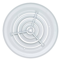 Diffuseur de conduit d'air à col rond blanc de 10 pouces couvercle de ventilation diffuseur d'alimentation en air rond en aluminium pour plafond
