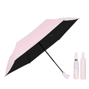 <span class=keywords><strong>Parasol</strong></span> pliable de poche à imprimé chaton, doublure noire épaisse <span class=keywords><strong>anti</strong></span>-UV UPF50+, résistant au <span class=keywords><strong>vent</strong></span>, léger, pour femmes, protection soleil et pluie - Product Image 6