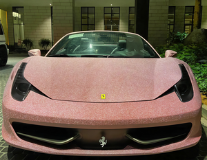 <strong>Car</strong> <strong>Wrap</strong> Vinyl PET Vehicle <strong>Wrap</strong> Film with Ultra High Mirror Flatness Pink Vinyl <strong>Wrap</strong> for <strong>Car</strong> with Sparkling Particles - Product Image 1