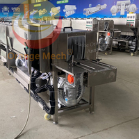 Pasteurisateur tunnel continu commercial de petite taille pour usine, équipement automatique de pasteurisation de boissons pour jus de fruits et yaourts