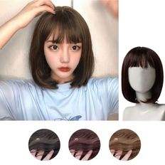 Parrucca da donna con capelli umani vergine 100% con pinze per capelli singole anteriori con punte per capelli color cioccolato 12 14 pollici - Product Image 1