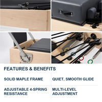 Machine de Pilates Reformer en bois d'érable massif pour studio à domicile, entraînement commercial avec personnalisation OEM