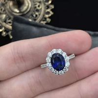 Bague ouverte pour femme en cuivre bleu œuf de pigeon brillant, réglable, délicate et tendance, très vendue