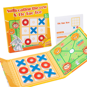 <span class=keywords><strong>Jeu</strong></span> de société interactif en <span class=keywords><strong>papier</strong></span> pour deux joueurs, <span class=keywords><strong>Labyrinthe</strong></span> d'animaux Tic-Tac-Toe, Ensemble éducatif pour enfants avec <span class=keywords><strong>jeu</strong></span> de combat parent-enfant - Product Image 1