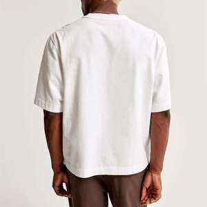 T-shirt Homme Oversize Haute Qualité, Grammage Lourd 380g, 100% Coton, Col Rond, Design Uni Tissé, Respirant, Séchage Rapide, Style Streetwear - Product Image 2