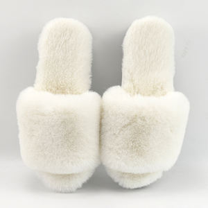 Delle donne Imitato Pelliccia di Coniglio di Gomma Piuma di Memoria Carino Confortevole Appartamento Scivolo Sandali Accoglienti Scarpe Da <span class=keywords><strong>Casa</strong></span> di Pelliccia <span class=keywords><strong>Pantofole</strong></span> <span class=keywords><strong>per</strong></span> le luci di Via - Product Image 1