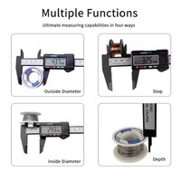 Digital Vernier Caliper LCD Electronic Altimeter Micrometer Measuring Tool Plastic Ruler 0-150mm 0-100mm DIY OEM