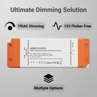 Vente en gros de driver LED ultra-mince à intensité variable Triac DC12V 25W 50W 100W avec certification CE