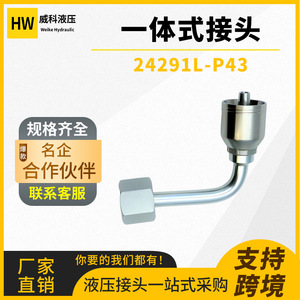 Raccord de tuyau d'huile haute pression Hw Orfs à joint torique plat, coudé à 90 degrés, pour sertissage de flexibles 24291L P43 - Product Image 5