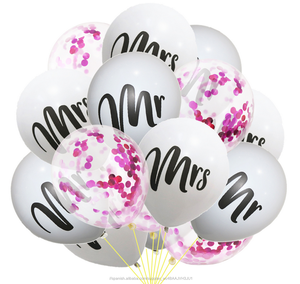 Venta al por mayor de impresión de el Sr. Y la Sra. Confeti látex globo conjunto para la boda propuestas fiesta decoraciones - Product Image 3