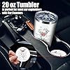 AGH Design personnalisé 20oz I am - Flower Tasse à café de voyage isolée sous vide en acier inoxydable à double paroi avec paille et caoutchouc