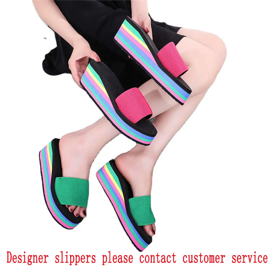 Sepatu desainer wanita mode 2024 sandal Anti selip datar nama merek terkenal wanita mewah