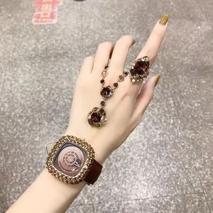 Anillo de Regalo de Joyería de Alta Gama, Diseño Original para Mujer, Chapado en Oro Rosa, Acero Inoxidable, Color Caramelo de Moda, Juego Completo - Product Image 4