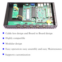 IPC Industrial PC 2 ethernet 6 USB 6 COM linux 4G komputer kotak tanam J1900 J4125 celeron mini LINUX pc Industri