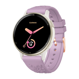 Correa Forwelleny de 20 mm para <span class=keywords><strong>Mujer</strong></span>, con Grabado Floral en Relieve, Silicona Blanca Suave, Ajustable y Cómoda para Huawei Watch GT5 - Product Image 5