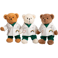 Ours en peluche créatif en forme d'uniforme médical, jouet anti-stress doux, cadeau pour médecins et infirmières, articles promotionnels en gros, anniversaire