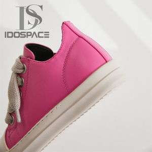 Mới Hợp Thời Trang Màu Kẹo Phụ Nữ Thấp Top Sneakers Dày Dây Giày Thể Thao Phẳng Giày Thể Thao Giản Dị Giày Cho Womens - Product Image 5