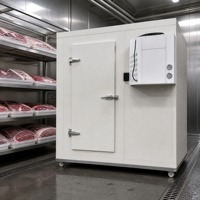 Chambre froide commerciale, température contrôlée, anti-corrosion, stable pour le stockage d'aliments surgelés, de produits laitiers et de boissons