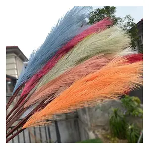 P0390 New Arrival 100% Full Inspection Customized Available Soft real touch hanging pampas grass wedding decor Factory China