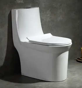 Nouveau WC en céramique de haute qualité monté au sol salle de bain sanitaire cuvette de toilettes monobloc