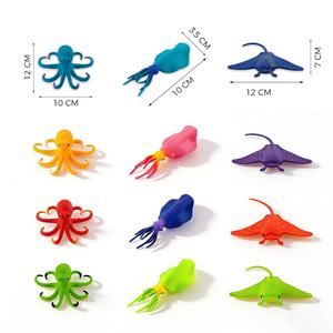 Juguetes de Animales Marinos Elásticos que Cambian de Color, Brillan en la Oscuridad, Calamar, Pulpo, Mantarraya, Coleccionables |   OEM MOQ 10,000 - Product Image 2