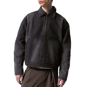 Chaqueta de mezclilla para hombre, 100% algodón, de peso pesado, lavada, con logotipo personalizado, estilo streetwear, lavado a la piedra, corte relajado, tipo utility, al por mayor - Product Image 1