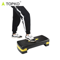 Plataformas de Step Aeróbico TOPKO para Gimnasio/Hogar, con Logotipo Personalizado, Altura Ajustable de 2-3 Niveles, Pedal de Step Aeróbico