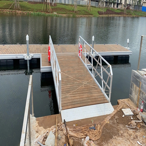 Muelle flotante Marco de aluminio Diseño de estructura Sistema de embarcadero flotante Puente pontón Marina - Product Image 3