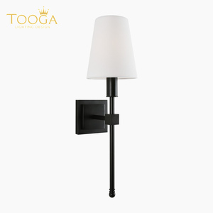 Custom Handmade Modern Luxury Brass Fabric Shade <b>Wall</b> <b>Sconce</b> 1-<b>Light</b> for Bedroom Living Room Hallway Staircase Villa OEM ODM - Product Image 3