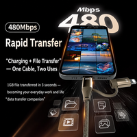 Câble USB C 4 en 1, charge rapide 65W, double type C, tressé, PD 27W, multifonction, cordon de charge pour voiture, pour téléphone, tablette