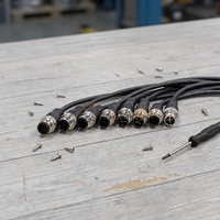 Connecteur étanche M12 (lot de 10) IP65, mâle/femelle, pour câble filaire, prise de panneau 2, 3, 4, 5 broches pour câblage de contrôle de capteur LED extérieur