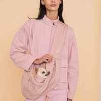 Anpassbare Farbige Puffige Handtasche Tragbare Schultertasche Weiche Kleine Haustiertransporttasche für Katzen und Hunde