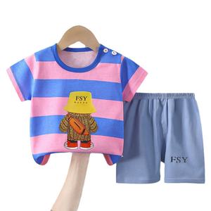 East Brilliant ODM/OEM costume d'été à manches courtes pour enfants dessin animé bébé enfants vêtements filles sport enfant ensembles - Product Image 1