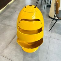Cubo de Basura con Forma de Huevo de Dinosaurio, Contenedor de Almacenamiento de Plástico Creativo, Mueble Multiusos con 6 Estantes, Diseño Moderno y Ecológico para Sala de Estar