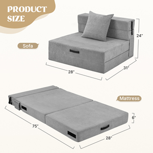 Moderno Juego de Sofá Cama Convertible Extensible 4 en 1, Ecológico, Modular, Ahorra Espacio, Multifuncional para Sala de Estar - Product Image 6
