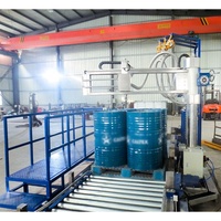 Máquina automática de llenado de resina acrílica, barril con transportador de rodillos, para productos químicos, 1000 L
