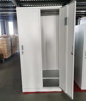Armoire de rangement en métal, armoire de rangement en acier à 2 portes pour vêtements de sport, armoire de rangement verticale en acier pour piscine