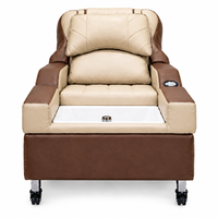Chaise de massage électrique 4 en 1 pour shampoing et bain de pieds avec base coulissante et dossier relevable pour salon de beauté, studio de manucure, hôtel, domicile
