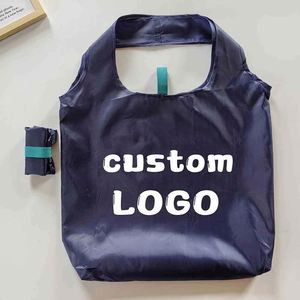 Bolsas de Compras Plegables Personalizadas al por Mayor con Logotipo, Estilo Clásico, Impermeables, Impresas con Serigrafía, de Tela Oxford 420D, Ecológicas - Product Image 1