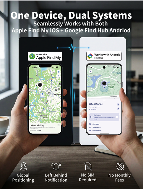 Wireless for Key Finder & Locator with for Find My Network Long Battery Life Waterproof Mini Tag