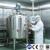 Cuve de Fermentation en Acier Inoxydable pour Yaourt et Lait, Fermenteur Alimentaire Sanitaire 100L 200L 500L 1000L