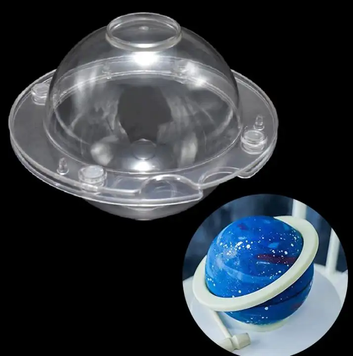 3D формы для торта в виде планеты, формы для шоколада, пластиковые прозрачные круглые полые формы для выпечки шариков
