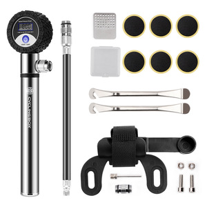 Yueli Cyclingbox Aluminum Alloy Manual Bicycle Pump With Digital Display Tire Repair Kit For Mountain Bike - Product Image 5