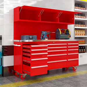 CYD Heavy-Duty Movable Garage Storage Combination Tools Cabinet Industrial <strong>Roller</strong> 15 Drawers Stainless Steel Cart Powder Coating - Product Image 5